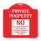 Signmission Private Property Private Property No Tractor Trailers Tow Trucks Delivery Trucks Semi, RW-1818-23247 A-DES-RW-1818-23247 - alternate 1